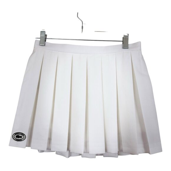 Lacoste x Sporty & Rich Wrap Tennis Skirt Size 38 Medium White Pleated Skort